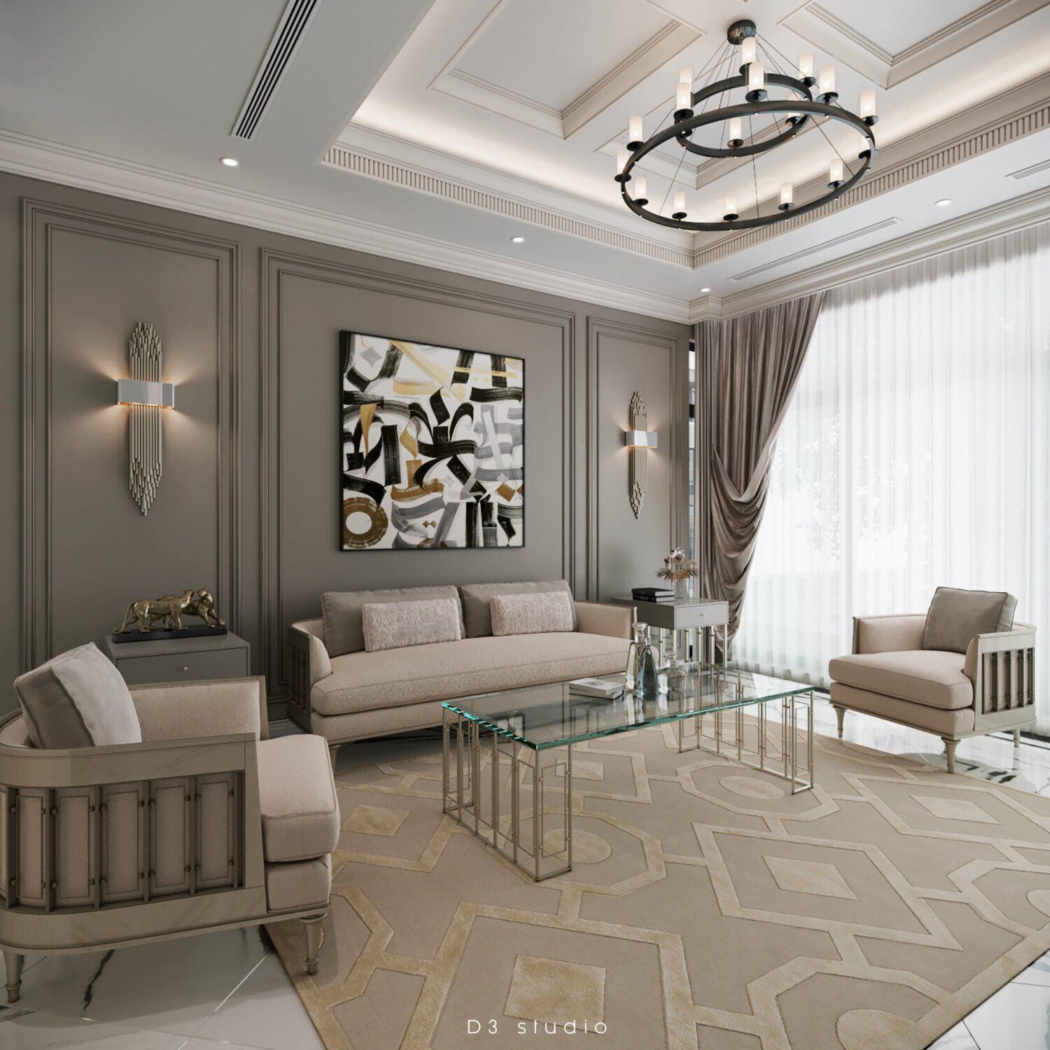 Interior Living room- kitchen
