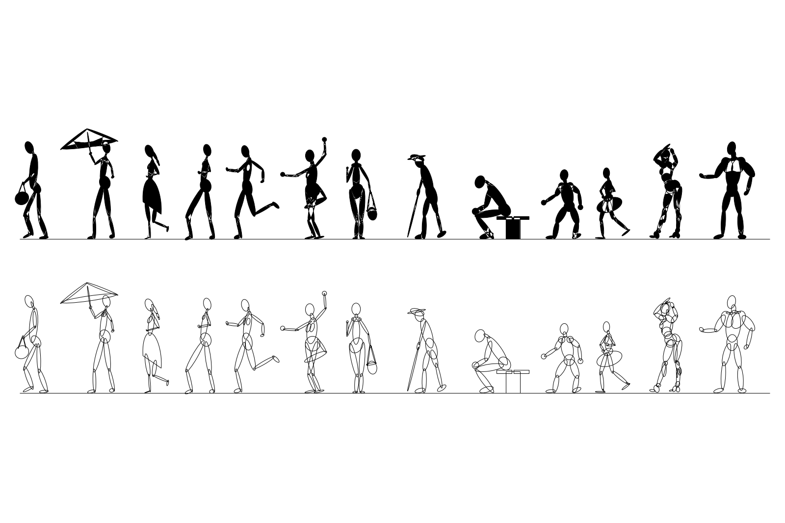 Stylized Human Figures