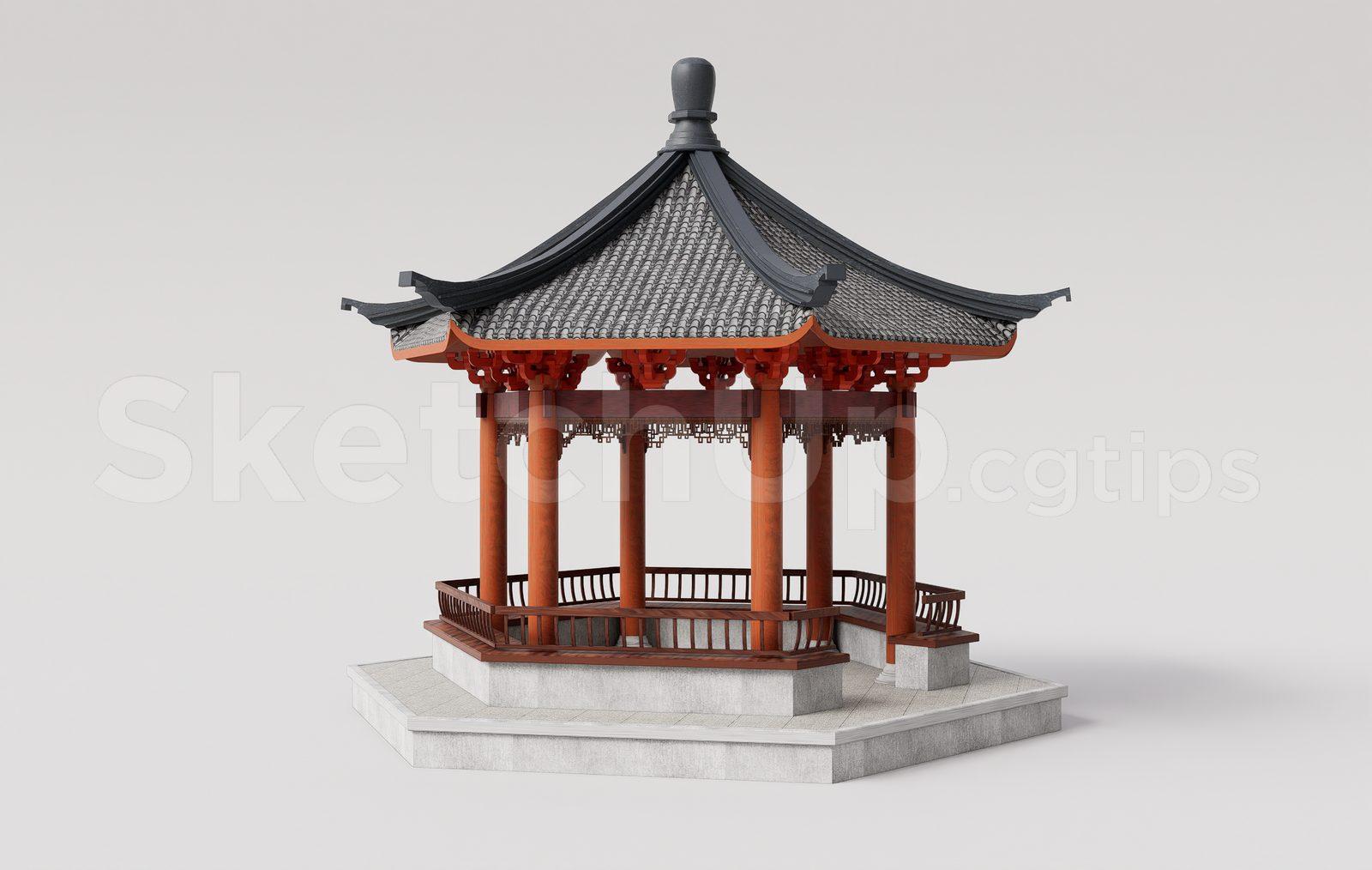 Traditional Chinese Pagoda Temple
