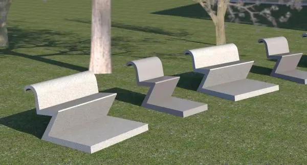 Concrete Bench by Escofet