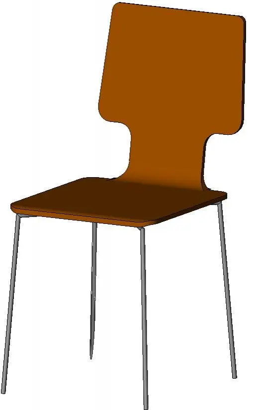 Trendy Dining Chair — preview 1, by Philip HIgham (RevitCity, CC0)