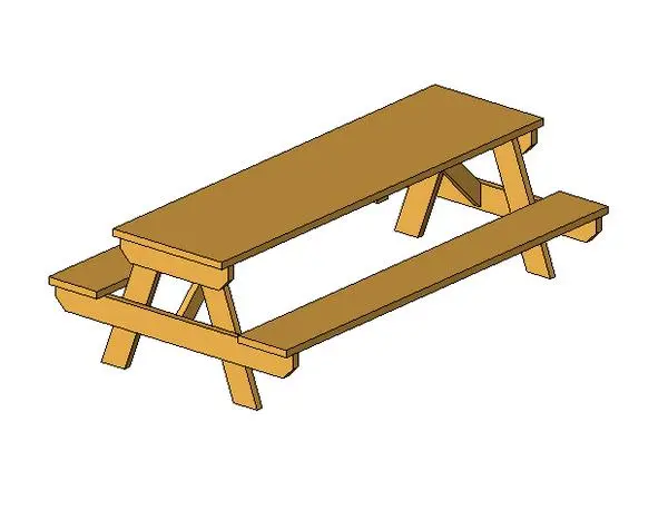 Wood Picnic Table