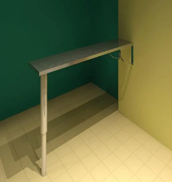 Stainless stell bar shelf — preview 1, by jeremiep (RevitCity, CC0)