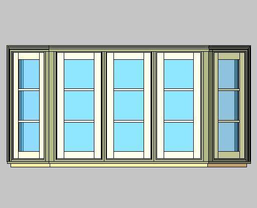 Kolbe Ultra Series Casement 5-Wide S Series 45 Degree Bay Units