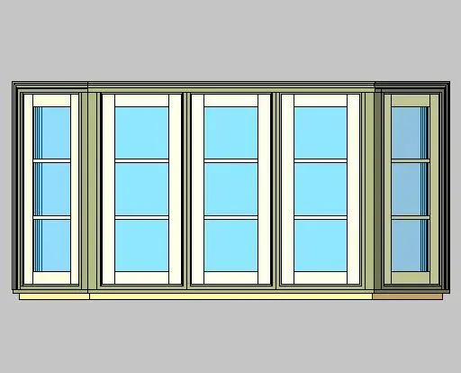 Kolbe Ultra Series Casement 5-Wide S Series 45 Degree Bay Units