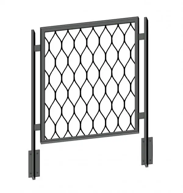 Screen Panel Railing with Plate Posts - Revit Version 2022