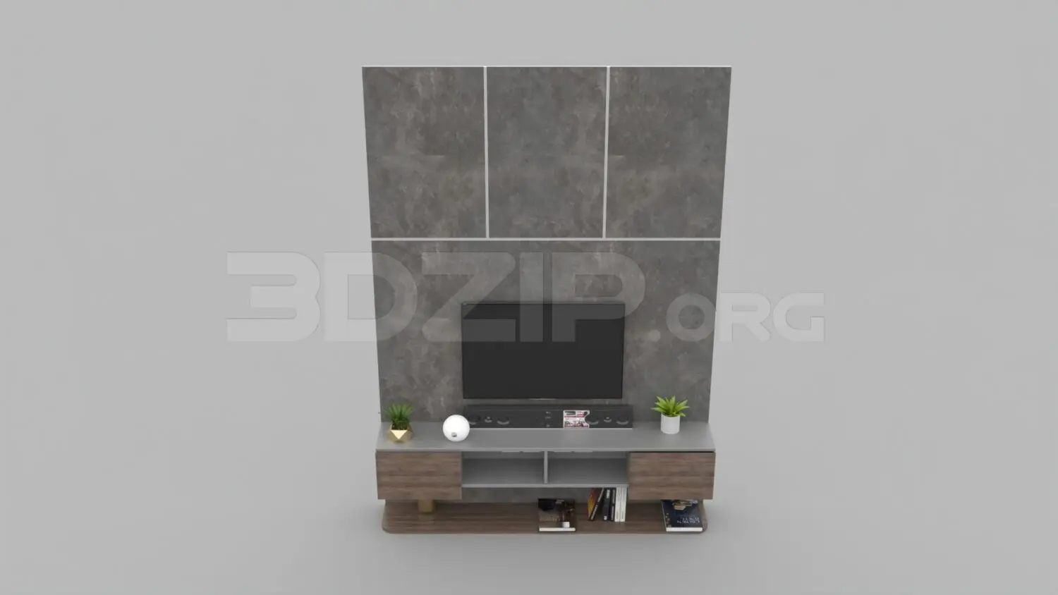 TV Cabinet — preview 1 (3dzip, CC0)