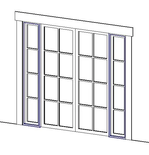 Double Door with Sidelight — preview 1, by smh (RevitCity, CC0)