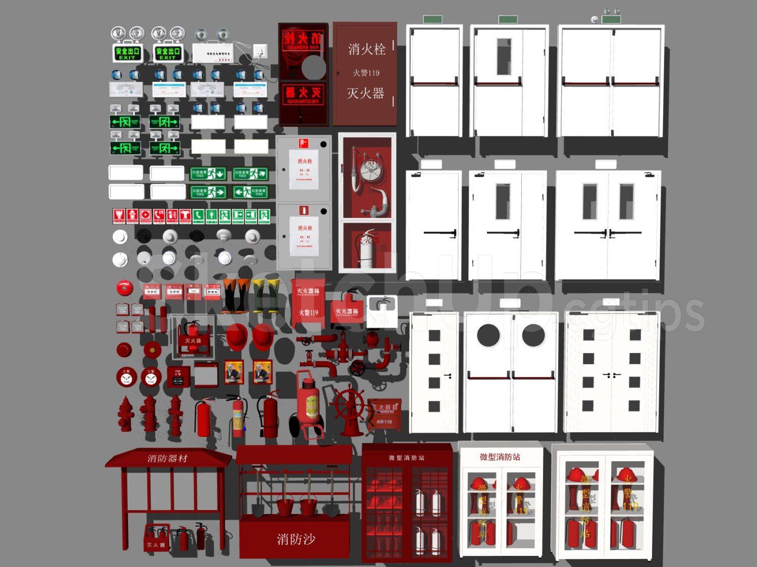 Professional Free Sketchup Fire Extinguisher