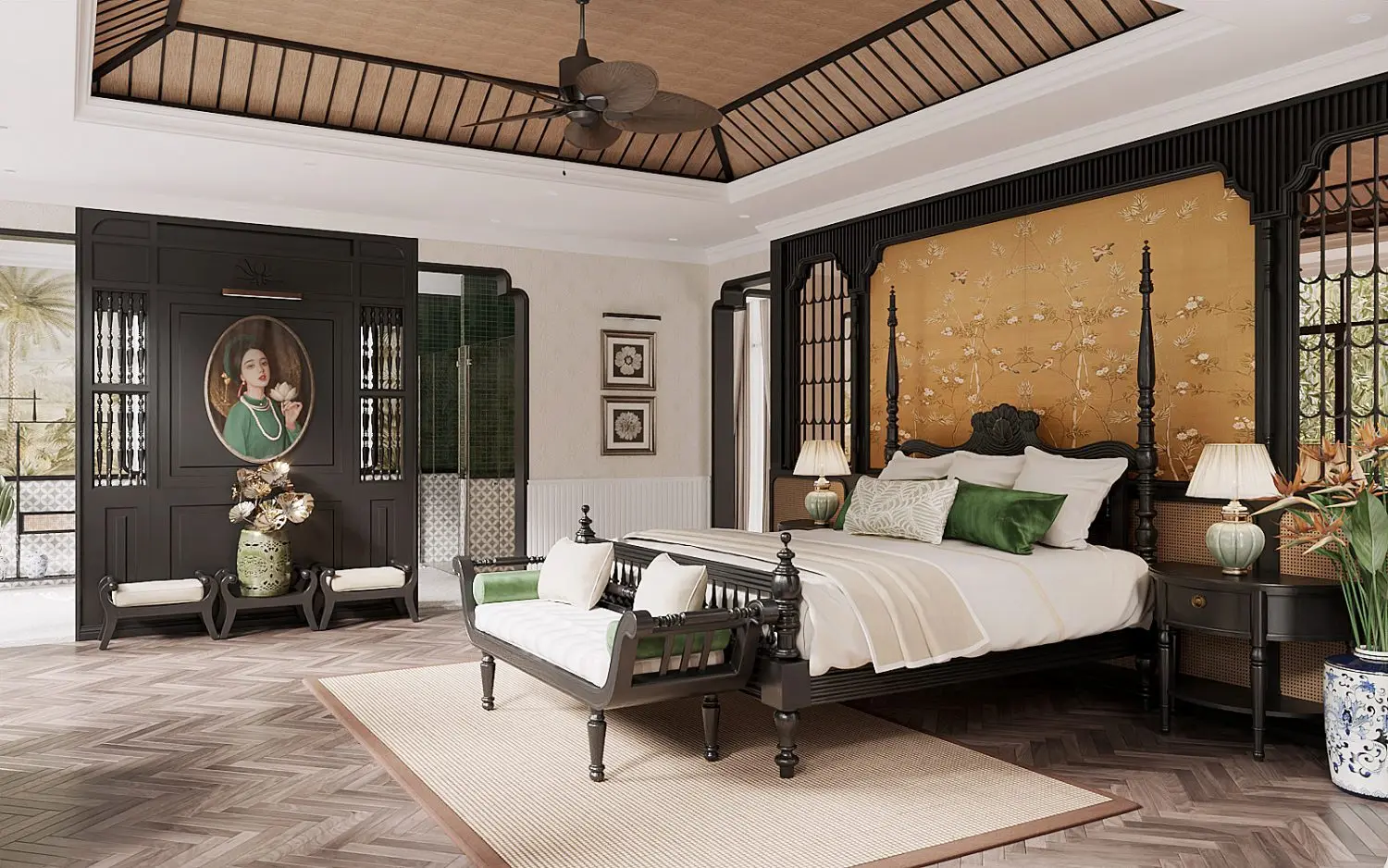 Indochine Bedroom Interior