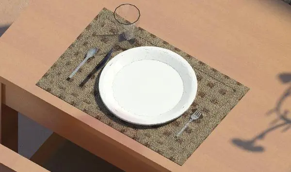 Dinner Setting — preview 1, by tadl (RevitCity, CC0)