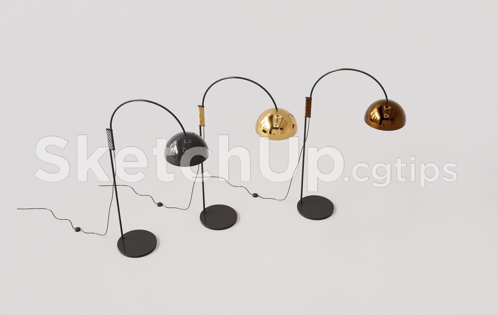 Floor Lamp Model for SketchUp – Interior Design Ready