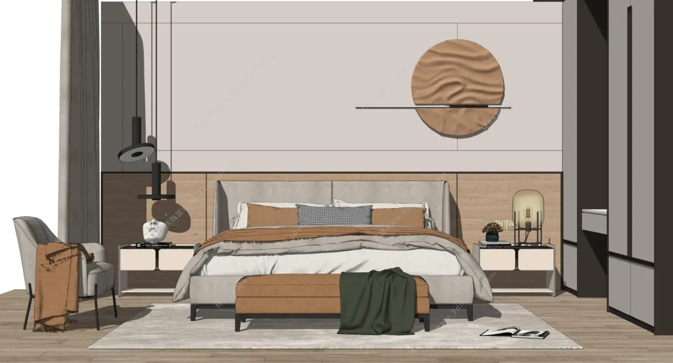 Interior Bedroom Scene — preview 1, by Cuong Covua (cgtips)