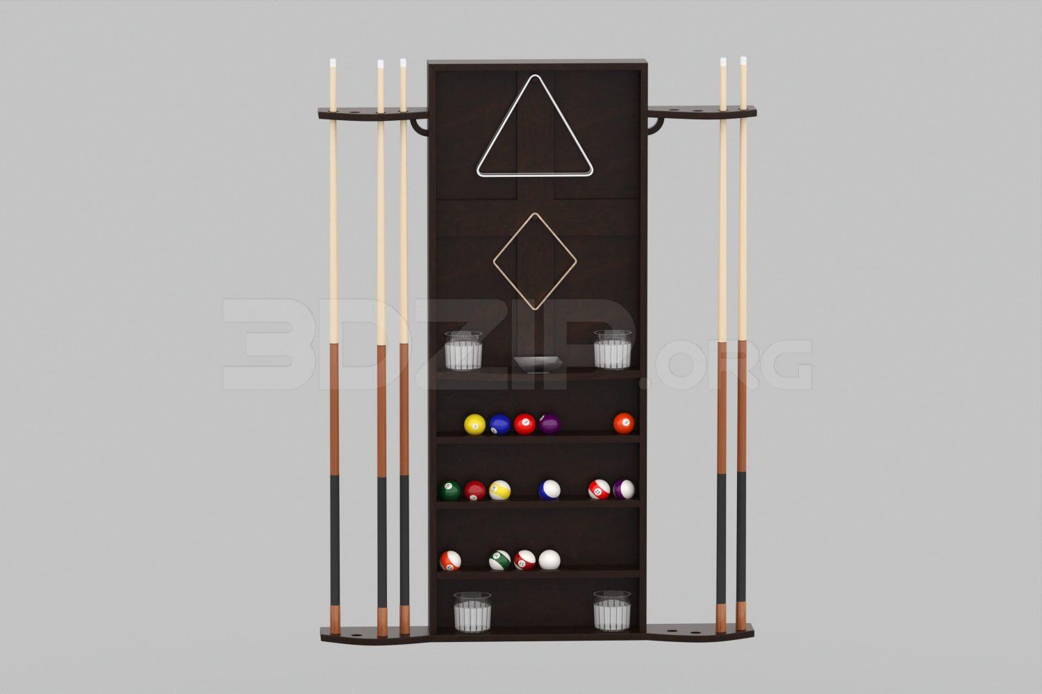 Billiard Accessories Wall Storage Rack