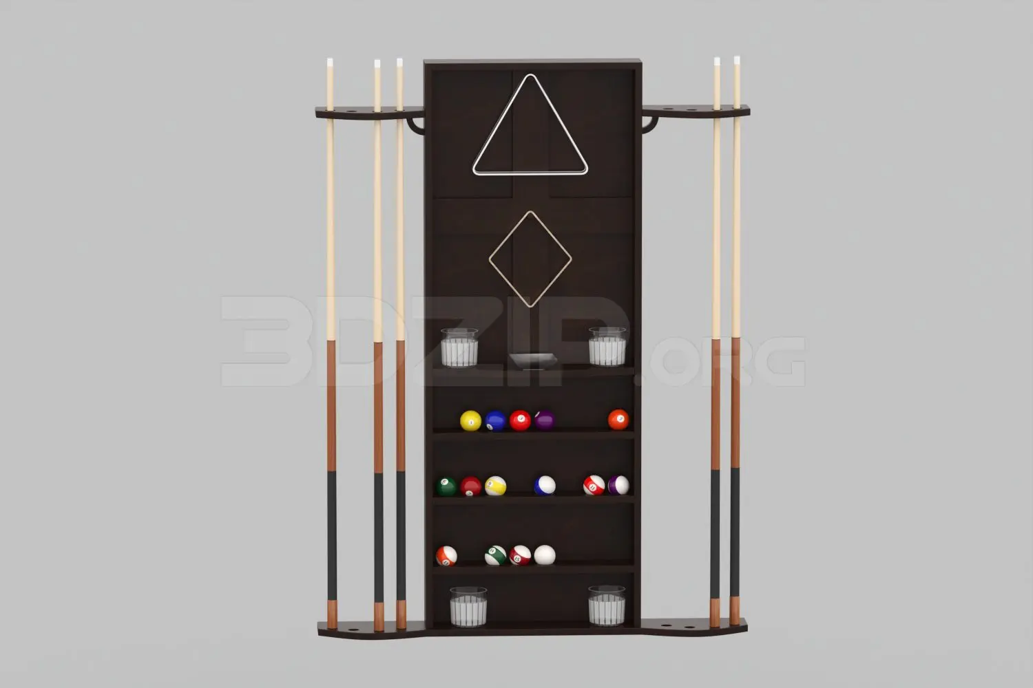 Billiard Accessories Wall Storage Rack