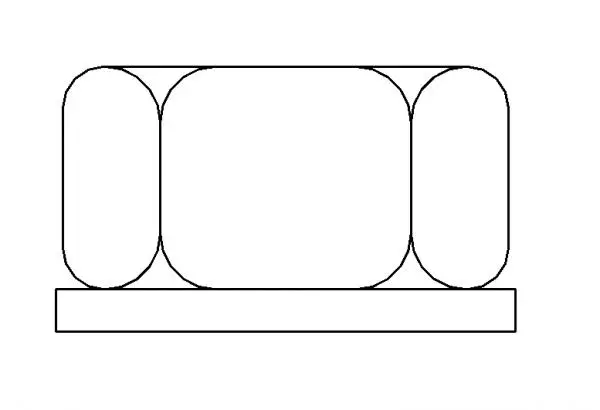 Nut Detail Item with Optional Washer