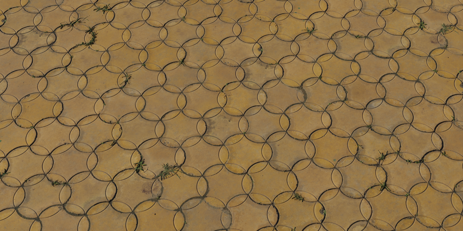 Worn Patterned Pavers