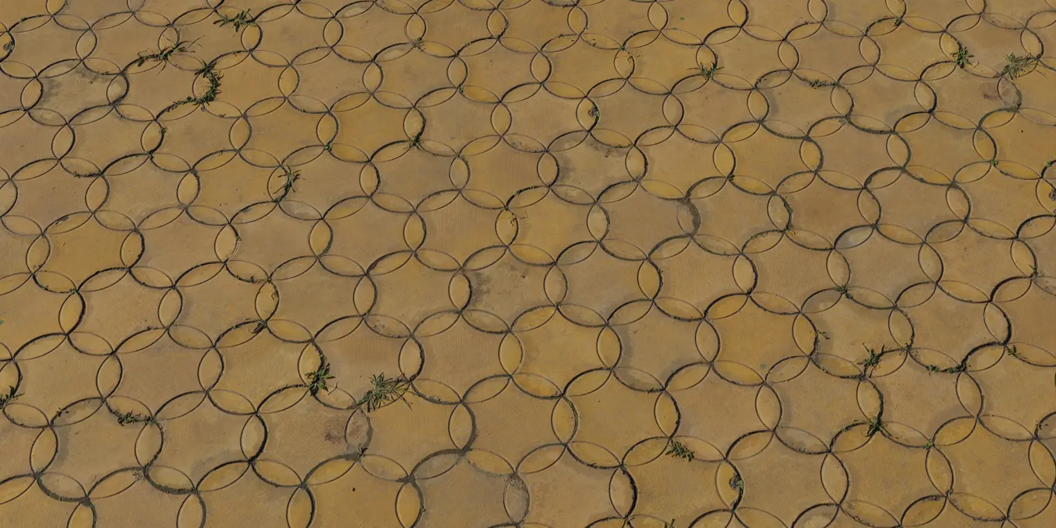 Worn Patterned Pavers